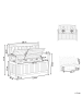 Beliani Gartenbank SOVANA in Braun/Grau - (W) 120 x (H) 91 x (L) 60 cm