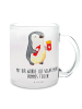 Mr. & Mrs. Panda Haferl Pinguin Pommes mit Spruch in Transparent