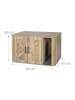 relaxdays Katzenschrank in Braun - (B)85 x (H)50 x (T)49 cm