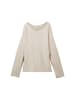 Tom Tailor Pullover STRUCTURED BATWING in Beige