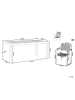 Beliani 7-tlg Gartentisch Set GROSSETO in Schwarz/Braun/Silber