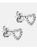 Diamant L'éternel Ohrstecker aus 375 Weißgold mit Diamant Herz-Design
