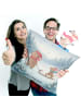 Mr. & Mrs. Panda Zierkissen Bär und Maus Schlitten Design ohne S... in Weiß