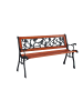 relaxdays Gartenbank in Braun/ Grün - (B)125 x (H)73 x (T)52,5 cm