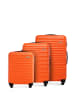 Wittchen 3tlg. Koffer Set GROOVE Line Kollektion (H)77 x(B)52x(T)29cm in Orange