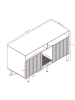 ABRIHOME Katzenkloschrank mit Sandauffangmatte in Weiß - 120x50x66cm