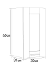 VCM  Küchenschrank B. 30 cm Hängeschrank Küche Colura in Weiß / Anthrazit