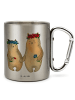 Mr. & Mrs. Panda Tasse Bären mit Blumenkranz ohne Spruch in Silber
