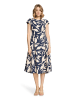 BETTY & CO Cocktailkleid mit Aufdruck in Dark Blue/Nature