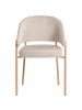 Beliani 2er-Set Esszimmerstuhl ZANE in Beige/Braun