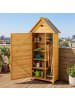 COSTWAY Gartenschrank Geräteschuppen Fichtenholz 81 x 46 x 174 cm in Braun