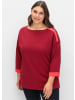 sheego Sweatshirt in dunkelrot