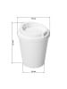 elasto Kaffeebecher "PremiumPlus" small in weiß - 250 ml