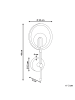 Beliani Wandleuchten SAMBRE in Messing/Schwarz - (W) 22 x (H) 49 x (L) 9 cm