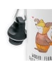 Mr. & Mrs. Panda Getränkeflasche Widder Astologie mit Spruch in Weiß