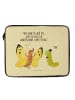 Mr. & Mrs. Panda Laptop Sleeve Raupe Schmetterling mit Spruch in Gelb Pastell