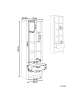 Beliani Vitrine PIMBA in Weiß/Braun - (W) 60 x (H) 180 x (L) 40 cm