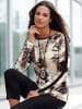 WITT WEIDEN Shirt in sand-schwarz-bedruckt