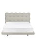 Beliani Doppelbett SOULISSE in Beige/Schwarz - (W) 158 x (H) 93 x (L) 222 cm