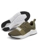 Puma Sneaker WIRED RUN in burnt olive-puma white