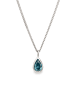 Elli Halskette 925 Sterling Silber Tropfen in Blau