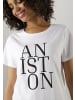 Aniston CASUAL T-Shirt in weiß-schwarz