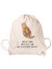 Mr. & Mrs. Panda gym tasche Otter Kind mit Spruch in Creme