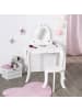 Atmosphera Créateur d'intérieur Tisch mit Spiegel und Hocker in Weiß, (B) 60 x (H) 91 x (L) 40 cm