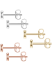 Glanzstücke München Ohrstecker aus Sterling Silber in silber/gelbgold/roségold