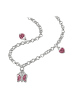 Teenie-Weenie 925 Silber Kinder Teenie-Weenie Silberschmuck Schmetterling, Herzen  ca. 38cm