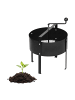 relaxdays Gartensieb in Schwarz - (H)56 x Ø 40 cm