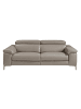 Angel Cerdá Relaxsofa 6122 in Grau/Stahl – (B)214 x (T)102 x (H)97 cm