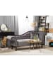 Beliani Chaiselongue LATTES in Grau - (W) 188 x (H) 87 x (L) 59 cm