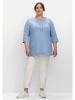 sheego Shirt in mittelblau