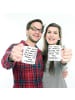 Mr. & Mrs. Panda Kaffeebecher Spruch Sicherheitsdienst Helden mi... in Weiß