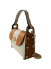 Toscanto Toscanto Umhängetasche Leder beige, braun ca. 19cm