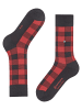 Burlington Buffalo Check Socke in Black
