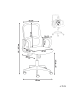 Beliani Bürostuhl SENTA in Grau/Blau - (W) 61 x (H) 97 x (L) 65 cm