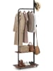 COSTWAY Kleiderständer auf Rollen 60 × 30 × 175 cm in Braun