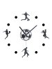 relaxdays DIY Wanduhr "Fußball" in Schwarz/ Weiß