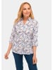 GOLDNER Druckbluse mit Blumenmuster in cremeweiß