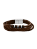 Adeliás Unisex Armband aus Leder 20,5 cm in braun