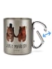Mr. & Mrs. Panda Teetasse Bär Heirat mit Spruch in Silber