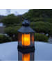 STAR Trading Laternen-Set Flame Lantern, 6 Stück, Schwarz, Flackern, LED, Timer, Ge