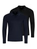 Ragman Poloshirt Basic in Schwarz / dunkelblau