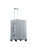Aleon Traveler 4-Rollen Trolley 67 cm mit Kleidersack in platinum
