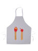 Mr. & Mrs. Panda Schürze Streichhölzer ohne Spruch in Grau Pastell