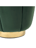 Beliani Pouf IRVING in Grün/Gold - (W) 43 x (H) 37 x (L) 43 cm