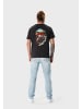OLDSKULL T-Shirt Asian Fuji Rider Street Racer Graphic in Black