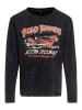 King Kerosin King Kerosin Acid washed Longsleeve Road Runners in schwarz